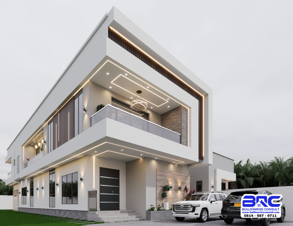 4 Bedroom Duplex House Plan with a Hidden Roof -Bullionrise Consult-9