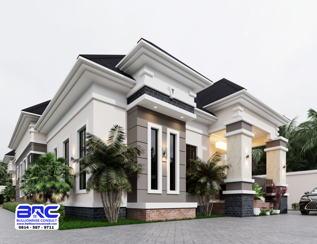 5 Bedroom Bungalow 3d Design Plans-Bullionrise Consult-
