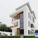 5 Bedroom Duplex House Plan with a Pent Floor | Riviera Heights (PSN00152BA)