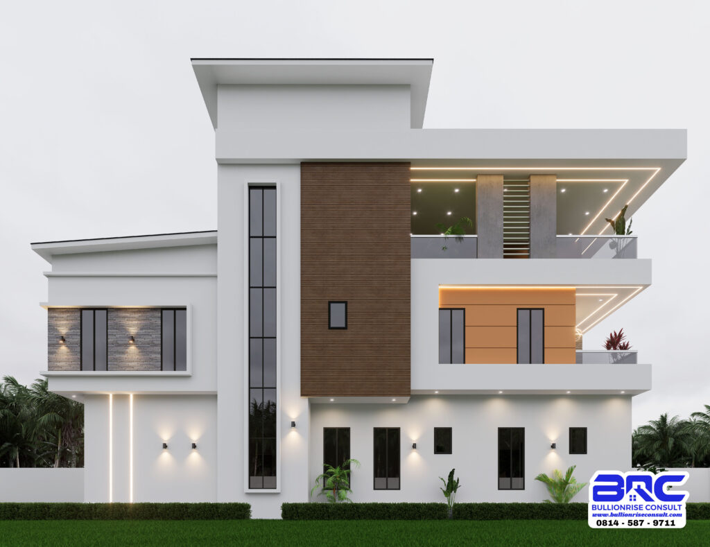 5 Bedroom Duplex House Plan with a Pent Floor-Bullionrise Consult-5