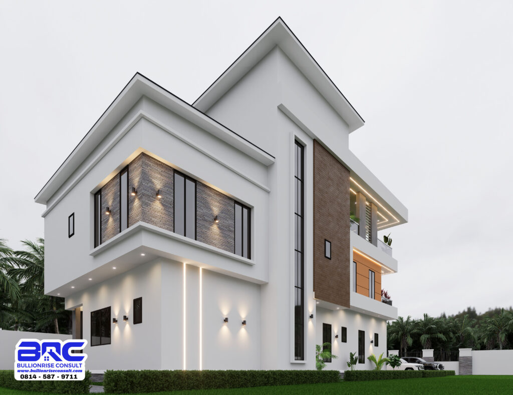 5 Bedroom Duplex House Plan with a Pent Floor-Bullionrise Consult-8