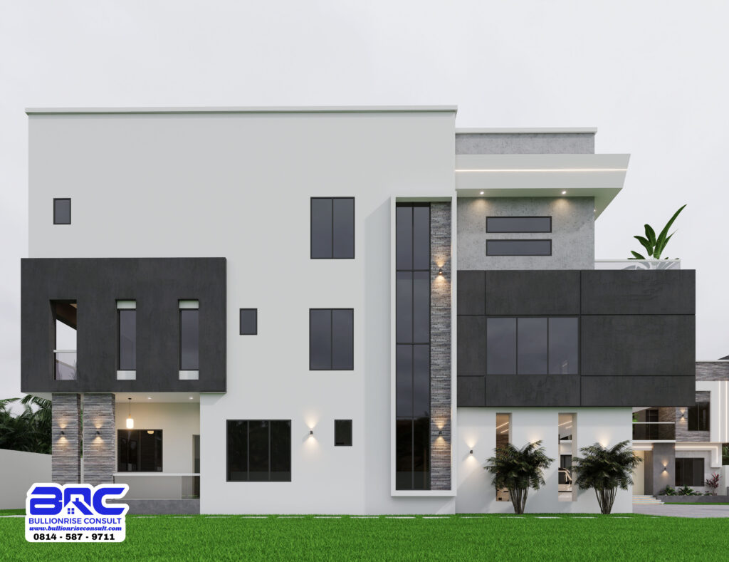 6 Bedroom Duplex 3d Designs with a Garage-Bullionrise Consult-3