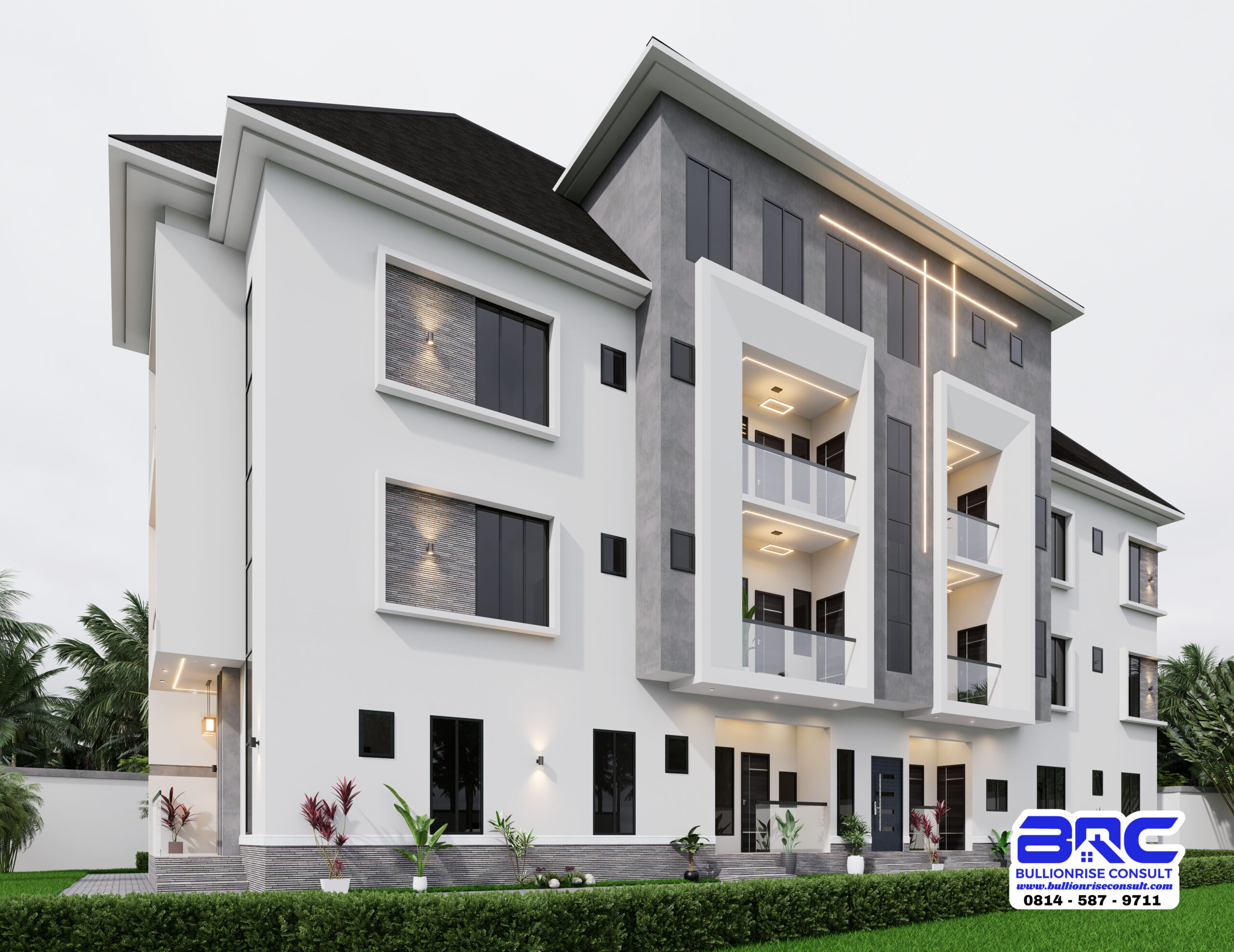 Complex Apartment and Duplex house plan with a Pent Floor-Bullionrise Consult-14
