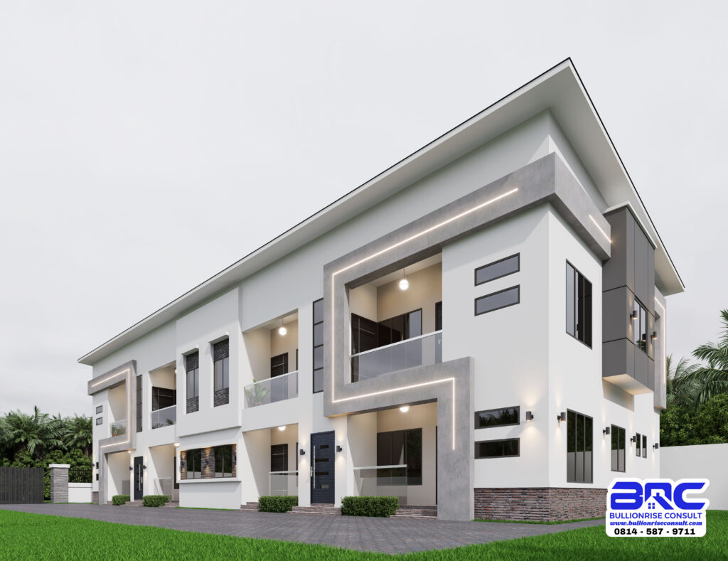 One Bedroom Apartment Storey Building House Plan-Bullionrise Consult-