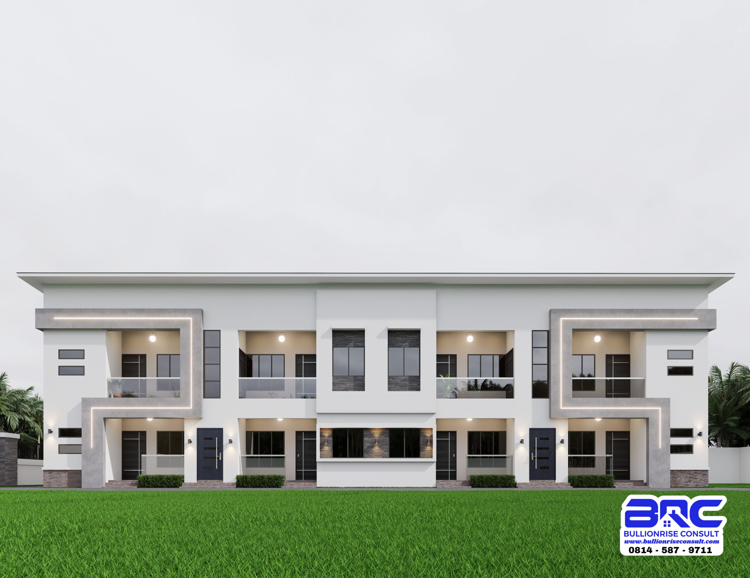 One Bedroom Apartment Storey Building House Plan-Bullionrise Consult-3