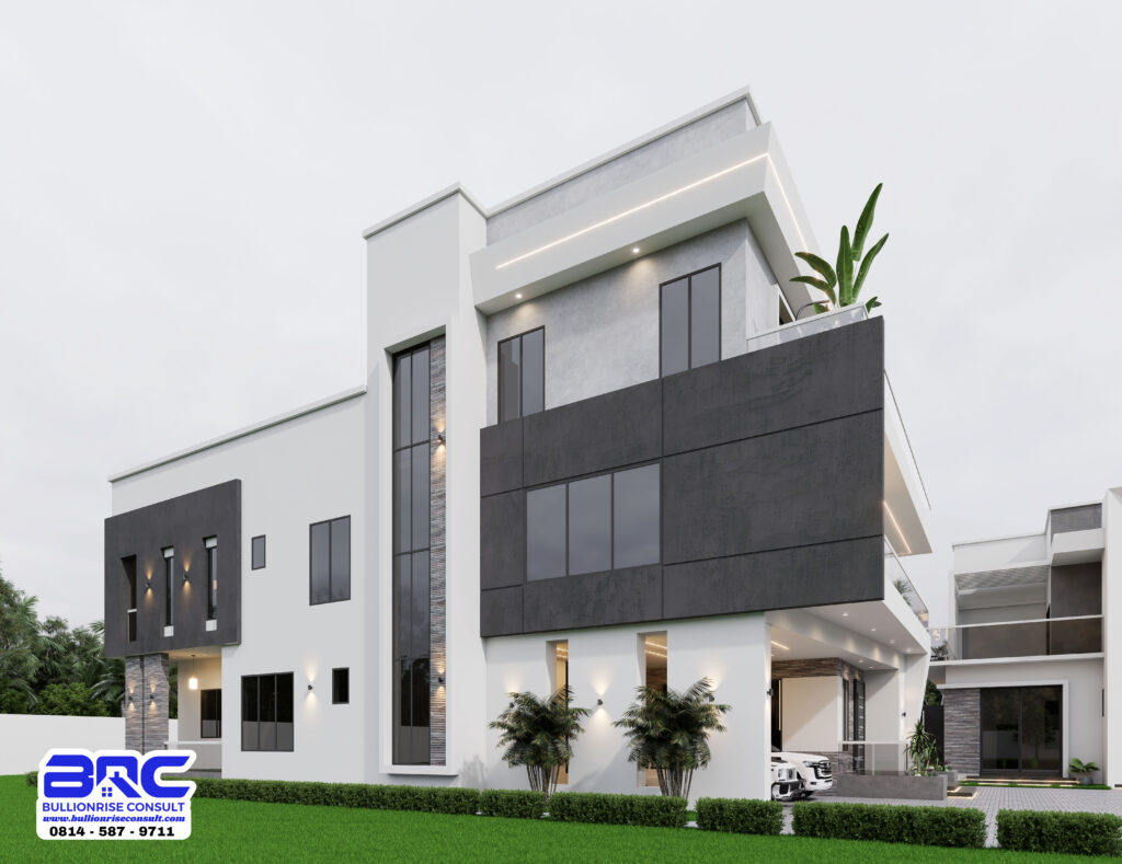 5 Bedroom Duplex Design with Garage and Swimming Pool-Bullionrise Consult-2