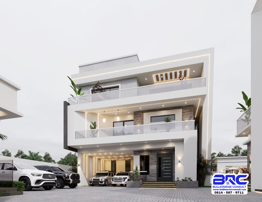5 Bedroom Duplex Design with Garage and Swimming Pool-Bullionrise Consult-3