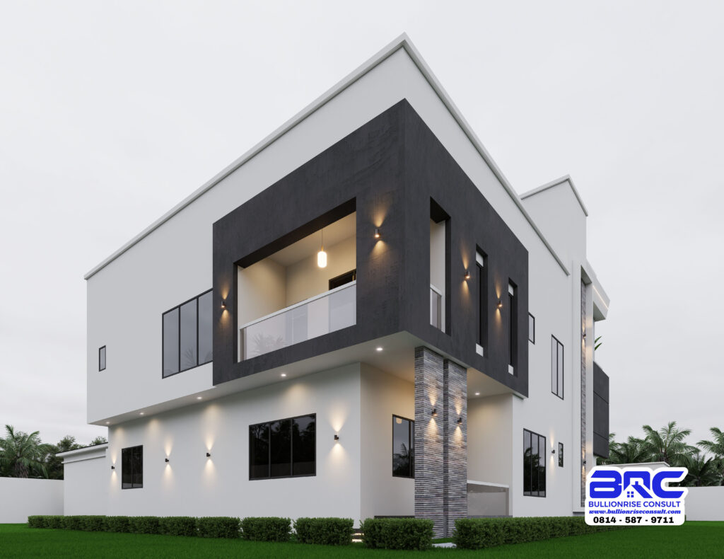 5 Bedroom Duplex Design with Garage and Swimming Pool-Bullionrise Consult-7