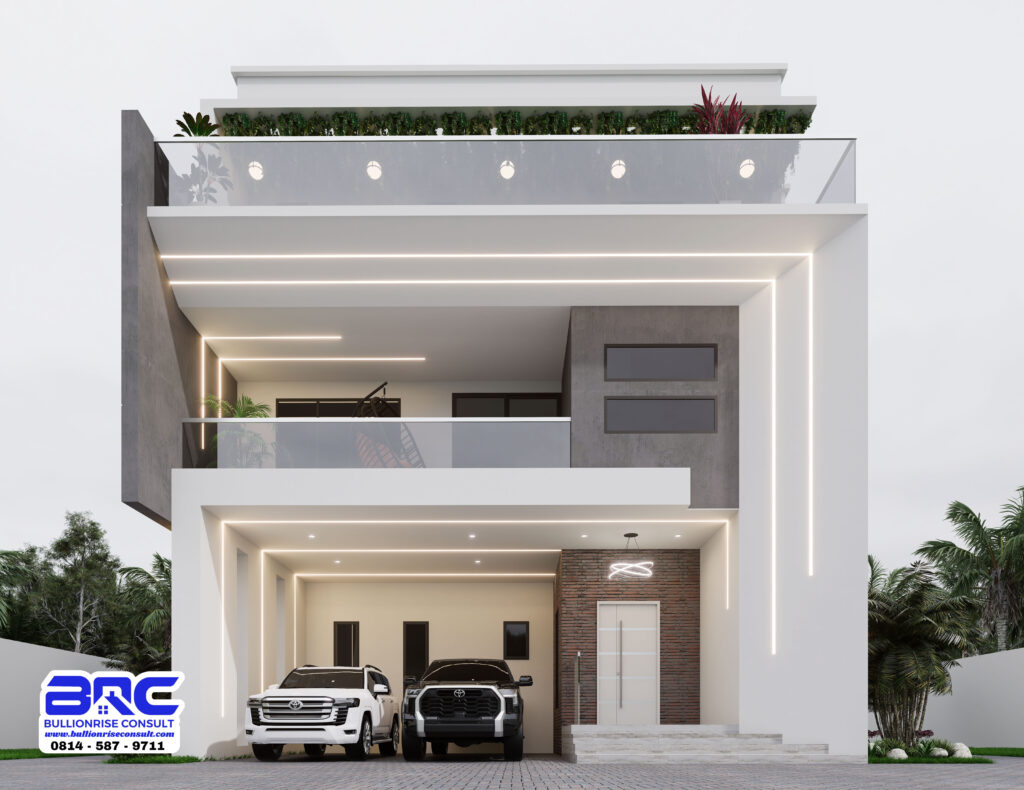 5 bedroom modern duplex house design in Nigeria _ Domus Primo (PSN00156BA) 1