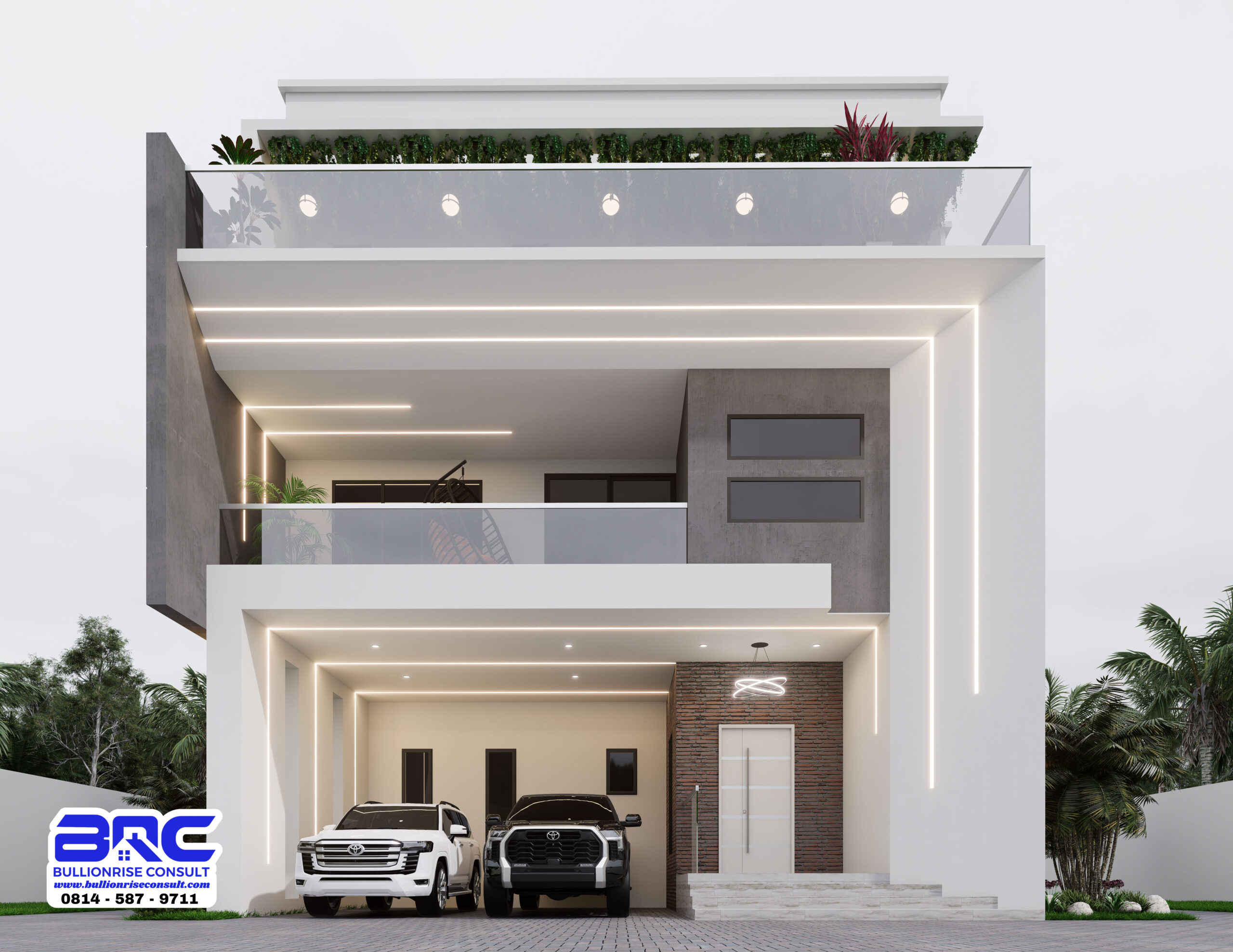 5 bedroom modern duplex house design in Nigeria _ Domus Primo (PSN00156BA) 1