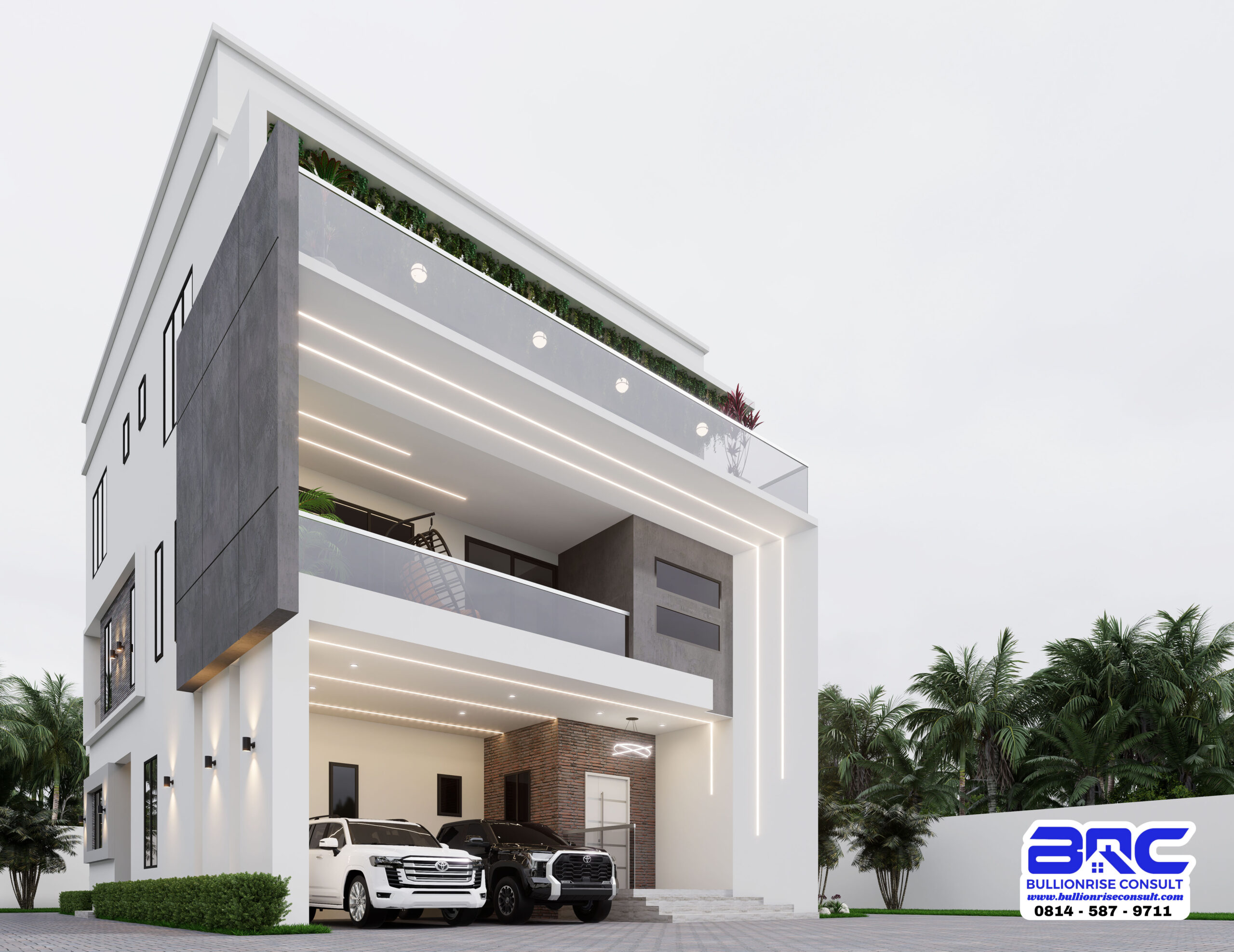 5 bedroom modern duplex house design in Nigeria _ Domus Primo (PSN00156BA) 2