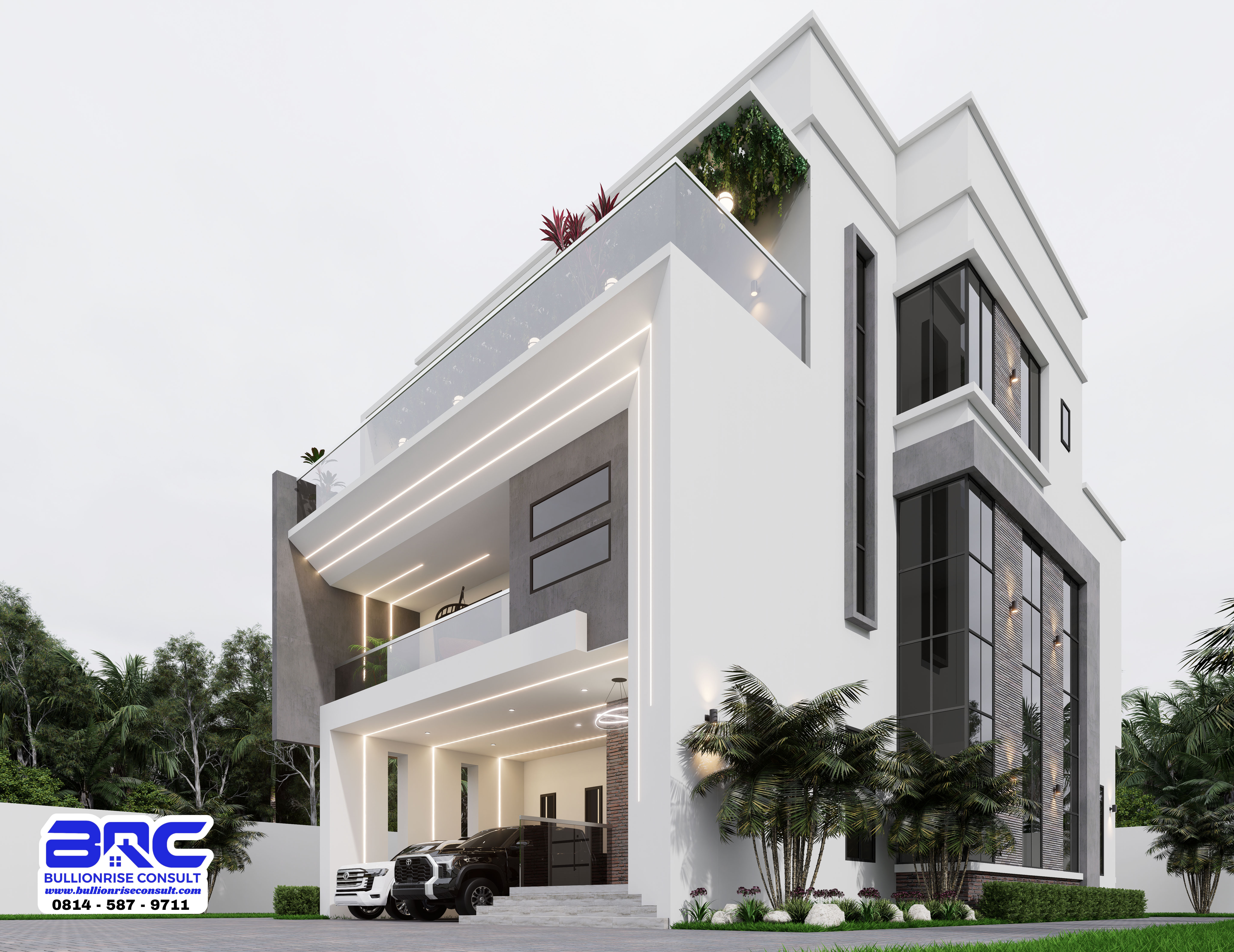 5 bedroom modern duplex house design in Nigeria _ Domus Primo (PSN00156BA)