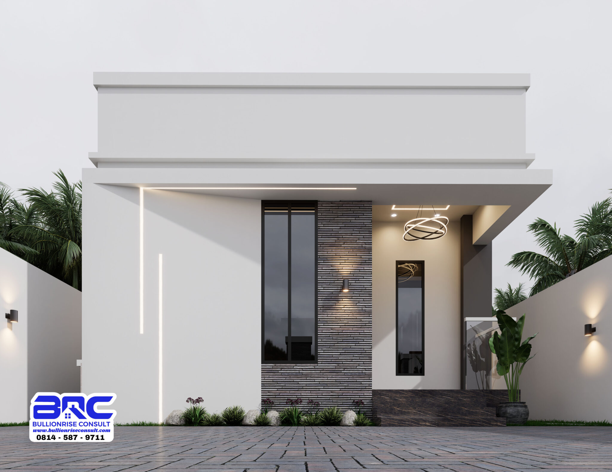 Modern 3 Bedroom Single floor House for half plot