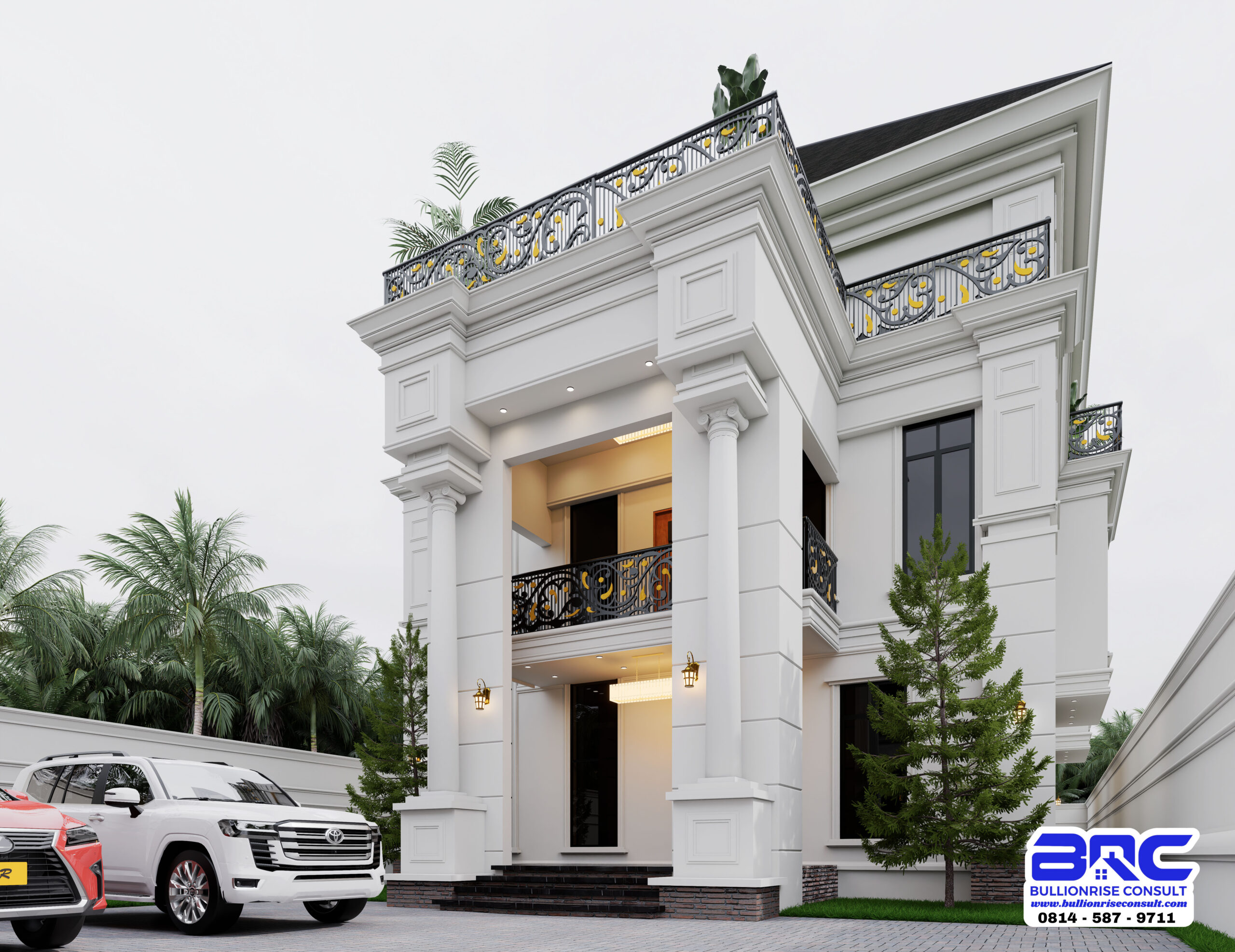 6 bedroom modern duplex house design with penthouse in Nigeria_bullionrise consult