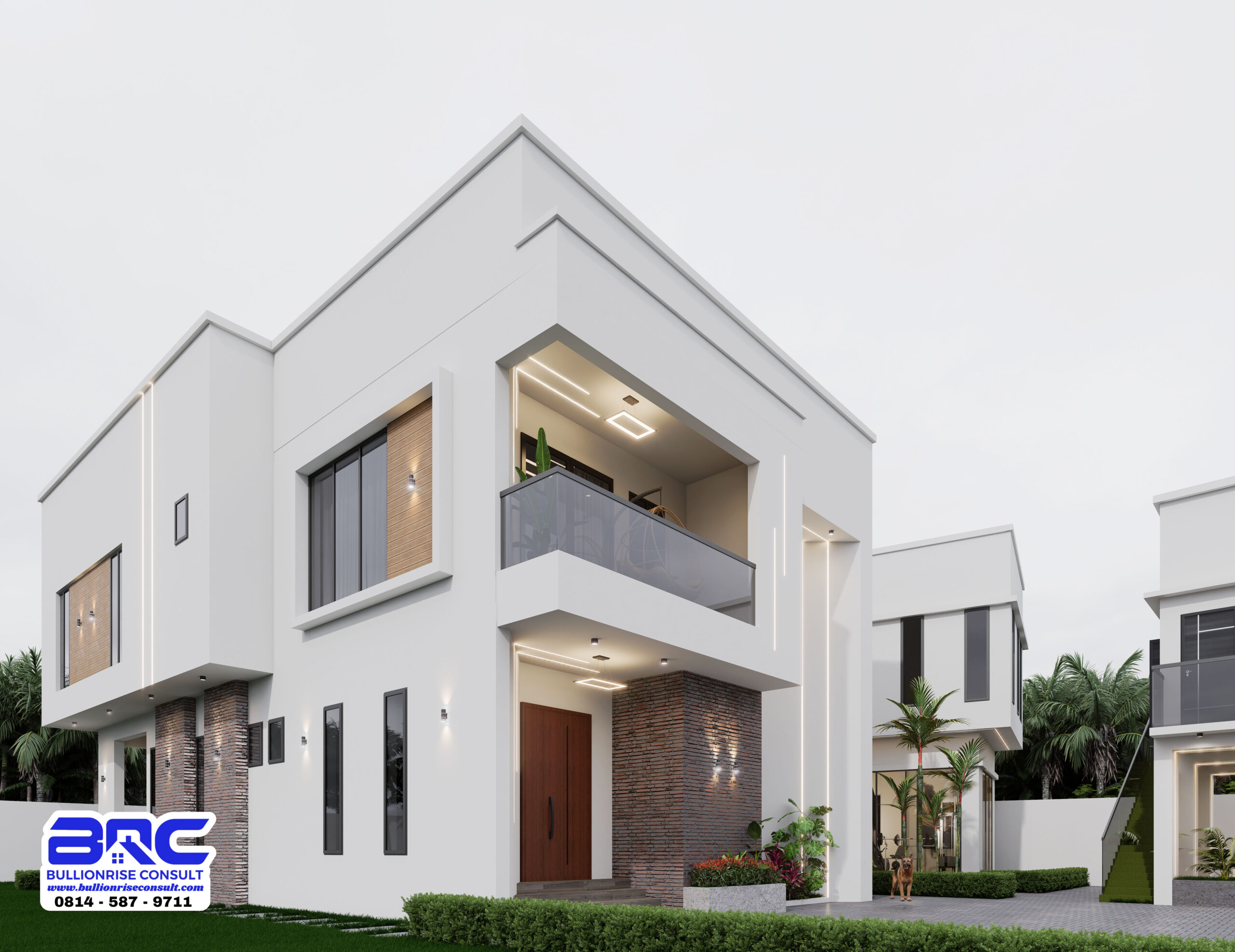 Luxury 4 Bedroom Duplex Design house plan with Swimming Pool