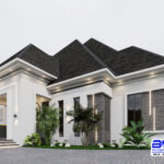 Modern 4 Bedroom Bungalow House With BQ And Garage |  Mira House (PSN00205BA)