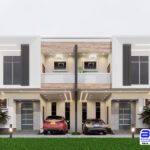 Modern Twin Apartment Building Design| Twin Royale (PSN00174BA)