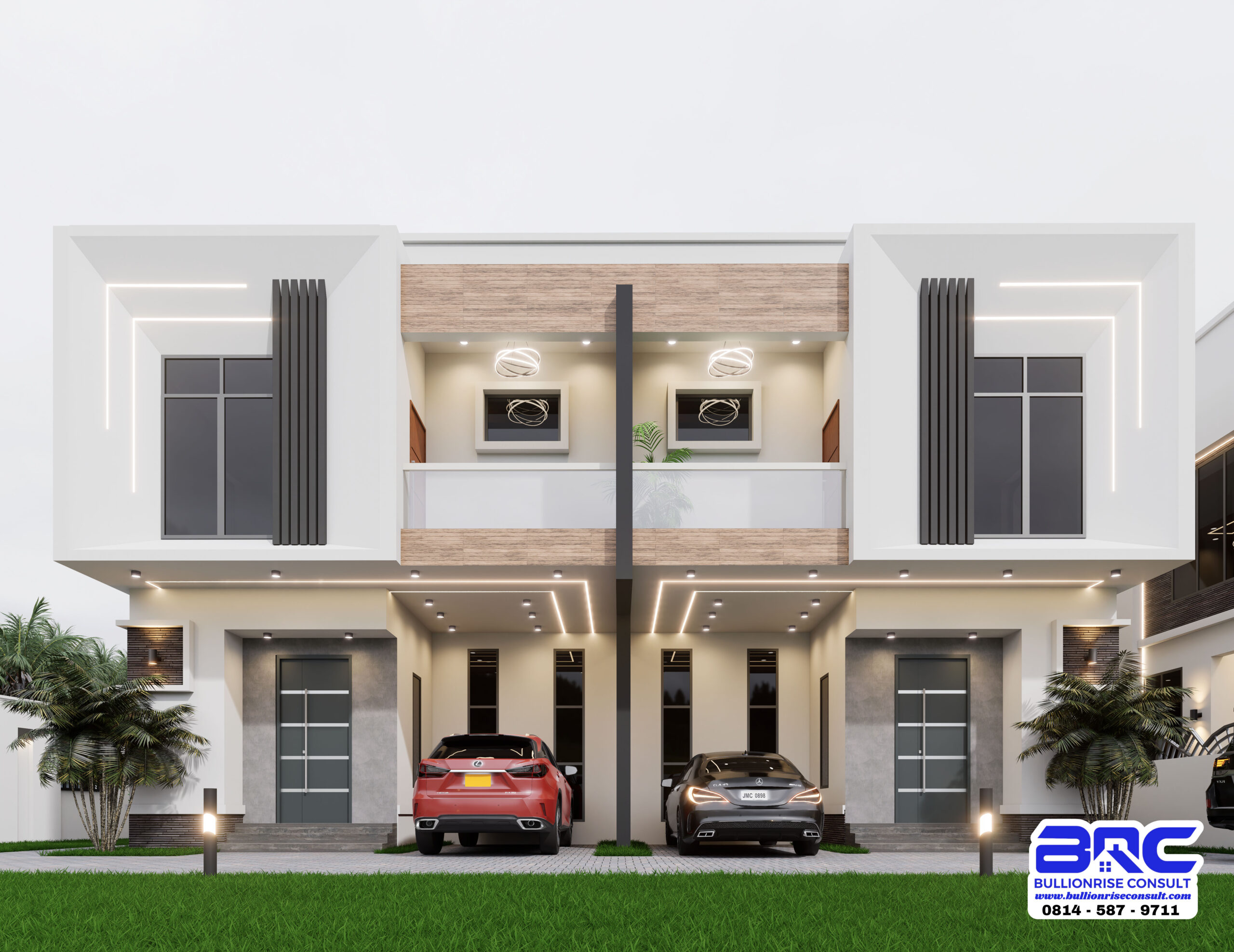 Modern Twin Apartment Building Design