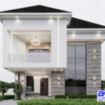 Modern simple 5-bedroom duplex house plan and elevation design | Terra Nova(PSN00216BA)